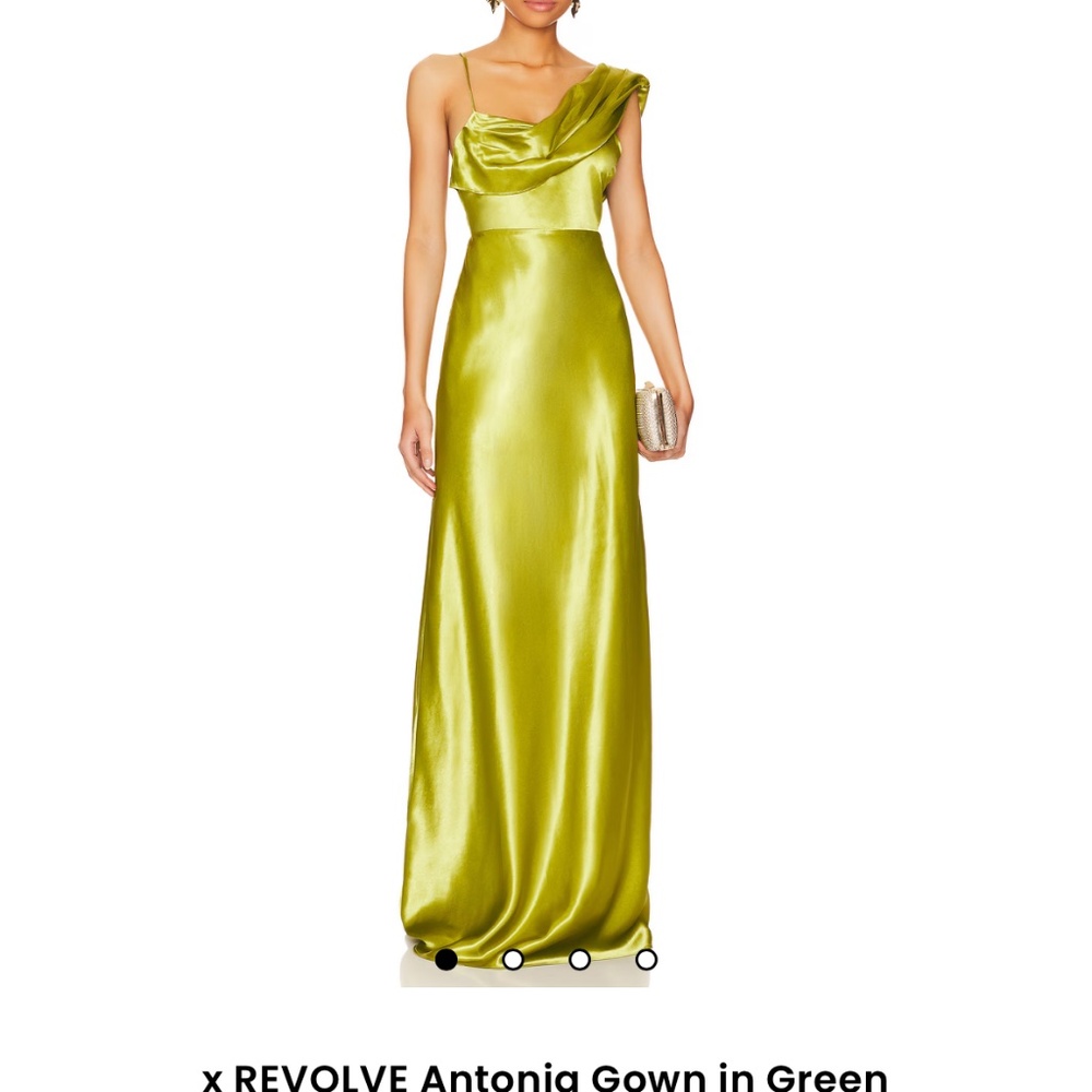 House of Harlow 1960 One Shoulder Gown in Green